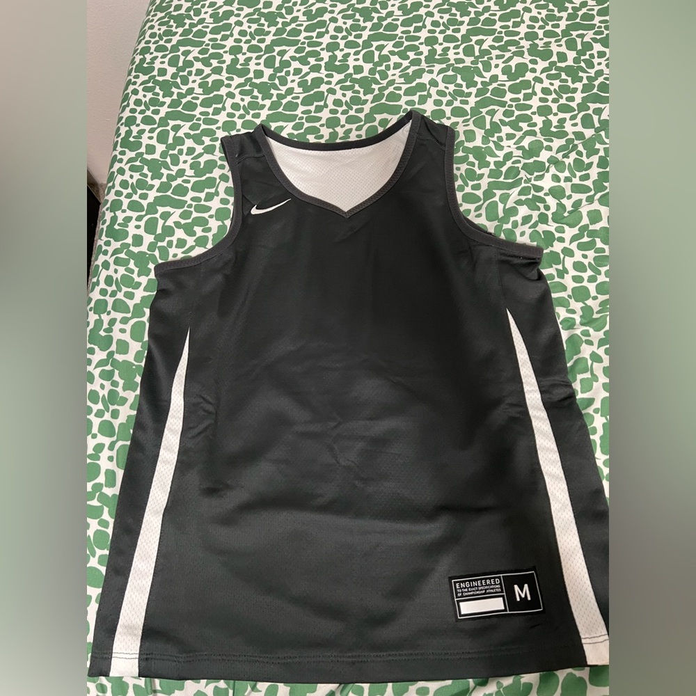 Nike Black and White Basketball Tank Jersey